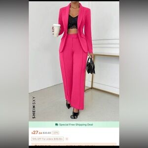 SHEIN Pink Two piece set